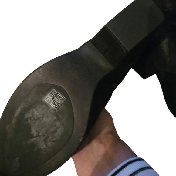 Eileen Fisher Black Coax LT Suede Leather‎ Zip up Ankle Booties Size 8 1/2 - Picture 7 of 8